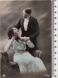 Старинная открытка. 1923 год. Фэнтези, пара мужчина женщина., фото №2