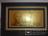 Покрыто золотом 900 пробы 500 гривен подарочные, фото №2