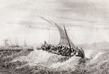 Старинная гравюра. Морская тематика. (27,2х18см.)., фото №2