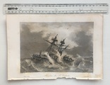 Старинная гравюра. Морская тематика. (28,2х18,5см.)., фото №6