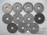 Небольшая погодовка-11 монет по 25 сантимов Франция довойна, фото №2