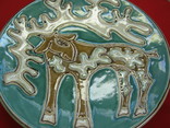 Большая настенная тарелка "Сказочный олень", ЛКСФ., фото №6
