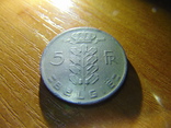 Бельгия 5 франков 1964 (Ё), фото №2