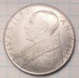 Ватикан 100 лир, 1956 год Папа Пий XII, фото №3
