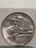 Израиль 10 лирот 1968 аUNC серебро Иерусалим, фото №2