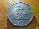 Великобритания 50 новых пенсов 1976, фото №2