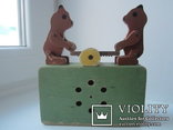 Медведи пилят бревно механическая музыкальная игрушка СССР, фото №11