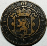 Люксембург 10 сантимов 1855 год, фото №3
