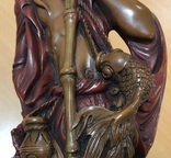 Скульптура старого рыбака. Восточный стиль. Вес 2,3 кг, фото №7