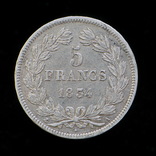 5 Франков 1834 А Луи Филипп, Франция, фото №3