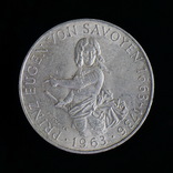 25 Шиллингов 1963 300 лет Евгения Савойского (Серебро 0.800, 13г), Австрия, фото №2