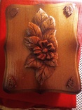 Винтажная деревянная шкатулка, ручная работа, фото №3