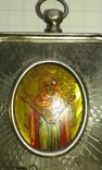 Икона на перламутре "Покрова" в серебряном окладе 84, фото №10