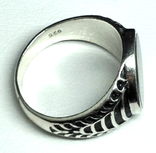Кольцо, черный камень, фото №8