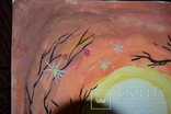 Малюнок "Місячна весняна ніч", 42х30 см., гуаш, листопад 2018 р., Аня Юхименко, 12 років, фото №7