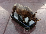 Бронзовая скульптура "Носорог"., фото №6
