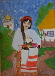 Малюнок "Великодня Паска", 43х35, квітень 2019 р, гуаш, Ліза Червоточенко, 12 років, фото №2
