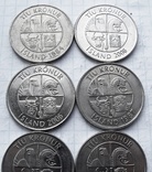 Исландия 10 крон, 6 монет 1984-2008 гг, без повтора, фото №3