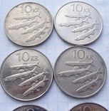 Исландия 10 крон, 6 монет 1984-2008 гг, без повтора, фото №6