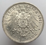 3 марки 1911 г. «F». Германия. Вюртемберг. Юбилей., фото №5