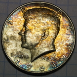 США ½ Доллара.1964 год. Kennedy Half Dollar.(Серебро)., фото №2