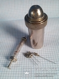 Футляр - стерилизатор, стеклянный шприц + 4 иглы одним лотом, фото №2