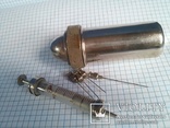 Футляр - стерилизатор, стеклянный шприц + 4 иглы одним лотом, фото №6