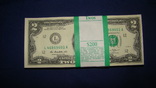 2 доллара 2013 года UNC 100 банкнот номера подряд штат CALIFORNIA, фото №2