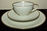 Чайное трио чашка блюдце тарелка фарфор Oscar Schaller &amp; Co Германия, фото №2