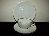 Чайное трио чашка блюдце тарелка фарфор Oscar Schaller &amp; Co Германия, фото №5