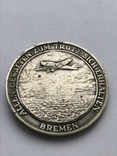 Настольная медаль Перелет через Атлантику 1928 год. Бремен, Германия, серебро, фото №6