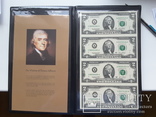 Буклет Неразрезанные 2×4 Доллары США с сертификатом, фото №2