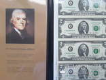Буклет Неразрезанные 2×4 Доллары США с сертификатом, фото №5