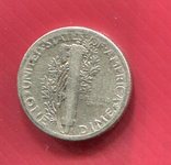 США 10 центов (дайм) 1945 Меркури, фото №3