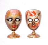 Две интерьерные карнавальные маски. Латунь., фото №2