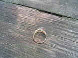 Золотое кольцо с голубым топазом, фото №7
