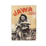 Деревянный постер "Jawa #3 350 and girl", фото №2