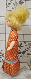 Кукла 45 см. блондинка в платье в горошек, фото №3