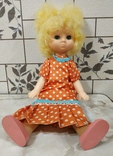 Кукла 45 см. блондинка в платье в горошек, фото №6