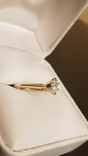 Золотое кольцо  с бриллиантом 0.3 карат, фото №7