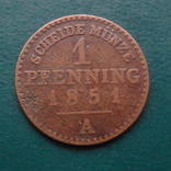 1  пфенниг 1851  Пруссия   (Й.5.24)~, фото №2
