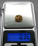 Золотая накладка с крепежными элементами ( усиками )., фото №9
