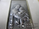 Серебро икона материнство. Италия. 22 см.х18 см. рама., фото №2