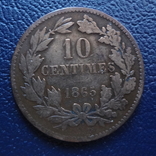 10  сантим  1865 Люксембург  (F.10.12)~, фото №2