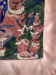 Тибетская тханка Махакала. 55,5х32 см. 19 век, фото №4