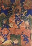 Тибетская тханка Палден Лхамо. 56x35 см. 19 век, фото №3