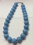 Винтажные голубые бусы 49 грамм, фото №2