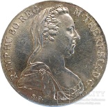 Австрия 1 талер, 1780,серебро,Мария Терезия надпись IUSTITIA ET CLEMENTIА,С219, фото №2