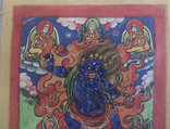 Миниатюрная тибетская тханка Дхармапала 5. 19 век, фото №4