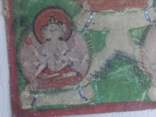 Миниатюрная тибетская тханка Амитаюс 2. 19 век, фото №4